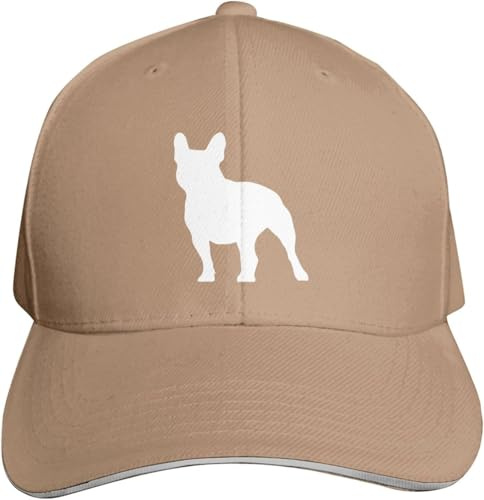 Casquette De Baseball Bouledogues Français Casquettes De Golf Vintage Baseball Cap Classic Bord Plat Casquettes pour Running Randonnée Camping