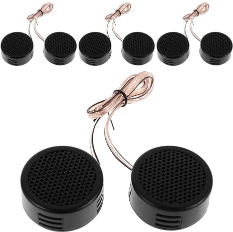 Veemoon 4 Paires de Tweeters à Dôme pour Haut-Parleur de Voiture Accessoires Audio Automobile Haut-Parleur à Pavillon Amélioration Aigus Précis Compatible Installation Audio Véhicule