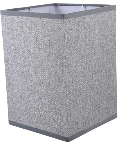 BAZEITFLOW Quadratischer Haushalts Leinen Lampenschirm für Tisch und Stehlampen Waschbare Lampenabdeckung Dekoratives Element für Hotel und Zuhause Grau 25X25cm
