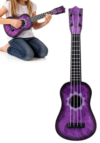 Kinder-Ukulele – 4-saitige Mini-Gitarre, Musikinstrument für Anfänger, Lernspielzeug-Gitarre | Lern-Ukulele für Kinder im Kindergarten, Klassenzimmer, Party, Spielzimmer, Reisen, Treffen, Schule, Kind