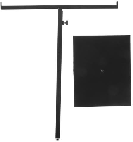 ABOOFAN Adjustable T-Shaped Hand Towel Holder Rack, Telescopic 23-inch Black Painted Steel Stand for Bathroom and Kitchen Countertops