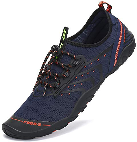 SAGUARO unisex vuxna badskor andas tjock sula storlek 36–46, Mörkblå, 40 EU