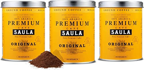 Saula Premium Caffè Original macinato 100% arabica - Confezione 3 lattine da 250 gr.