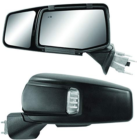 K SOURCE Snap & Zap 80930 Custom Fit Towing Mirror for 2019-2024 Silverado 1500, Sierra 1500, Patented