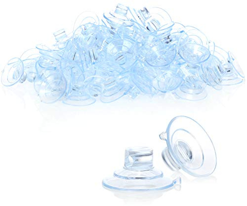 com-four® 120x Soporte de Ventosa con Ranura -Ventosas para Colgar Luces Decorativas, guirnaldas y decoración de Navidad (120 Piezas - Transparente)