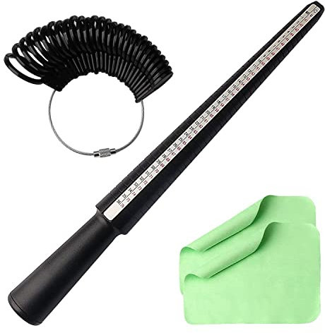 Baguier, Misurare Dimensioni Dita Baguier Calibratore in Metallo Calibro Anelli Strumento Anello, Plastica