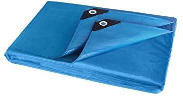 ANSIO, Telone impermeabile da 3 m x 4 m, 140 g/m², blu