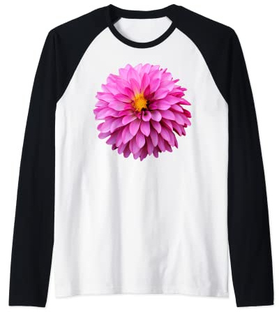 Fleur rose Dahlia cadeau pour femme, homme, enfant – Dahlia Manche Raglan