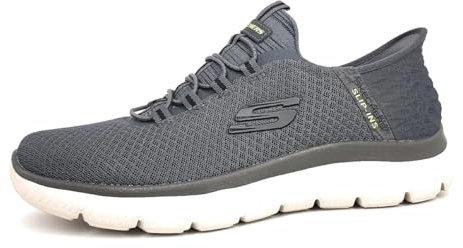 Skechers Men's Summits HIGH Range Sneaker, Charcoal Mesh/Trim, 12 UK