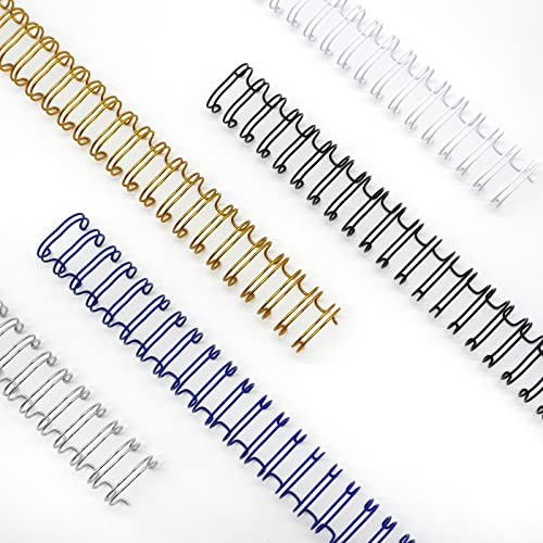 RAYSON Spirali Metalliche per Rilegatura, 12,7 mm, 80 Fogli, 34 Anelli, A4, Multicolore, Confezione da 100