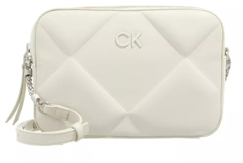 Calvin Klein Umhängetasche Re-Lock Quilt Camera Bag Dk Ecru creme