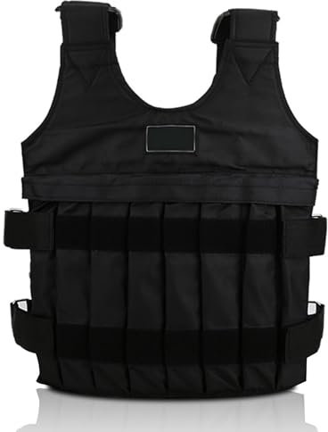Verstellbare Gewichtsweste, Oxford-Stoff Jacke Übung Training Weste, 20KG Gewicht Jacke Schwergewichtige Trainingsweste Laufweste Gewichtsweste für Männer Frauen, Leere Taschen ohne Sand oder Stahl
