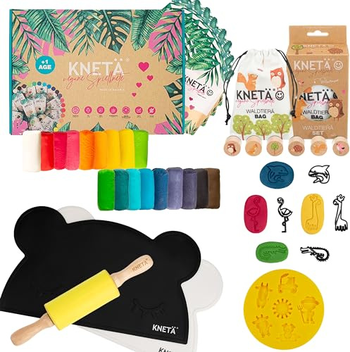 KNETÄ STARTÄR BUNDLES - Vegane Spielknete ab 1 Jahr I Made in Germany I Knetset I Knetzubehör (L)