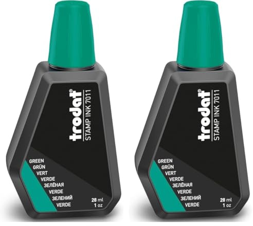 Trodat 7011 verde 28 ml Inchiostro per timbri manuali (Confezione da 2)