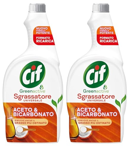 Sgrassatore Universale Ricarica Aceto & Bicarbonato 650ml (2 Ricariche)