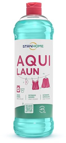 STANHOME | Detersivo Esperto Lana e Delicati AQUILAUN, Specifico per Tessuti Delicati Bianchi e Colorati, Lavaggio a Mano o Lavatrice, 1000 ml