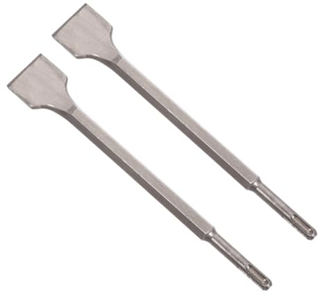 Uonlytech Scalpelli Elettrici a Lame Larghe in Acciaio 2 Pezzi Accessori per Tassellatori e Trapani a Percussione