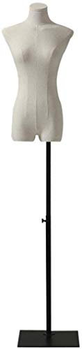 CCYENG Schaufensterpuppen-Torso für Schaufenster, Schwarz, Metall, quadratische Basis, Schneiderpuppe