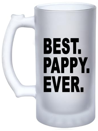 Best Pappy Ever, Family Gifts, 16oz Frosted, Tankard, Stein, Pint Beer Glass/Mug.