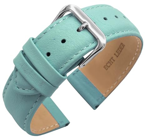Eichmüller Uhrenarmband aus Kalbsleder, verjüngend – 14/16/18/20/22 mm Bandbreite – Ersatzband für Damen- & Herrenuhren, Federstege inklusive - 21 Farben
