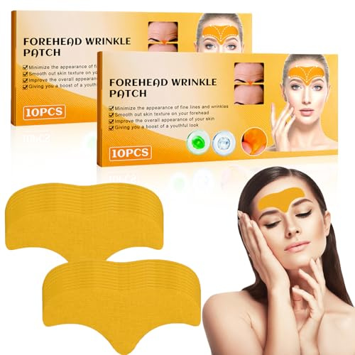 20 Stück Anti Falten Stirn Pad, Anti Aging Gesichts Anti-Falten-Patches, Forehead Wrinkle Pflaster, Stirnpflaster für Falten zur Glättung Feiner Linien Und Fältchen Sowie