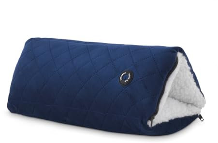 Carmen C81227 Foldable Massage Pillow with 2 Vibrating Massage Modes, Cordless Operation, Navy Blue