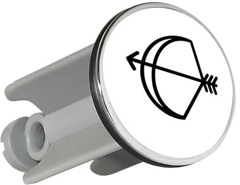 Huuraa Waschbeckenstöpsel Schütze Sternzeichen Symbol Geschenk 4cm für Waschbecken Abflussstopfen Schütze Geschenkidee