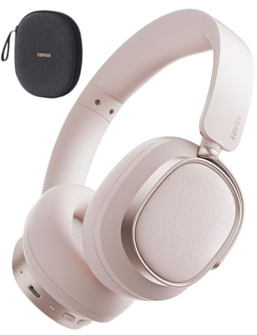 Edifier ES850NB Kabellose Over-Ear-Kopfhörer mit Geräuschunterdrückung, Hi-Res Audio Wireless, LDAC, 92h Spielzeit, Bluetooth 5.4 & Multipoint, KI-Anrufgeräuschreduzierung, Faltbar – Rosa