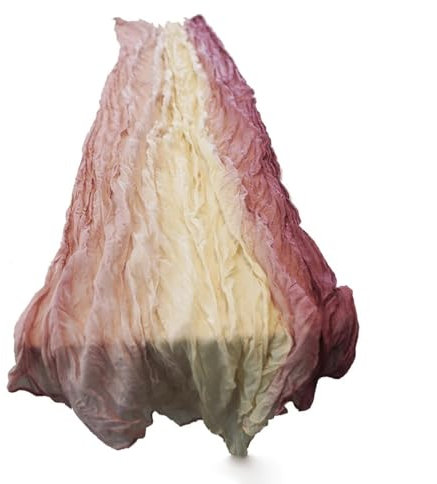 GENODA 2 Piece Bohemian Style Light Table Flag Bali Yarn Tie-Dye Pleated Tablecloth Wedding Party Decoration Twist Table Flag(90 * 400cm)