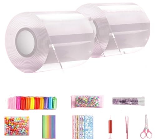 Kit De Burbujas De Nano Cinta Para Navidad, Cinta Nano De Doble Cara, Cinta De Burbujas Que Sopla, Juguete De Cinta De Nano Burbujas, Cinta De Burbujas Que Sopla Para Niños, Juguete De Cinta Elástica