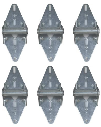 6 Pièces Porte Garage Hinges Craft À Partir D'acier Inoxydable Avec 8 Vis Pour Une Durabilité Longue Date Des Opérations Lisses