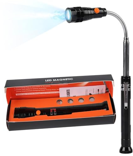 Herramienta magnética telescópica LED para recoger regalos para hombres, rellenos de calcetines, herramientas de Navidad, regalos para hombres, papá, él, rellenos de Navidad, gadgets secretos de Papá