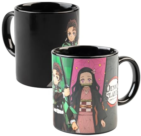 Grupo Erik - Mug Thermoréactif Demon Slayer 350 ml | Tasse en Céramique Thermoréactive Game of Thrones | Mug Café & Thé, Idée Cadeau Geek, Anniversaire ou Noël | Tasse en Céramique qui Change de Couleur | Mug Café et Thé 350 ml, Cadeau Geek Anniversaire ou Noël