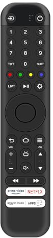 VINABTY Télécommande remplacée Convient pour TCL 43PF650K 50PF650K 55PF650K 32SF560 40SF560 43SF560 85T6C 55PF650 65PF650 75T6C Full HD Smart QLED Direct LED TV,sans Fonction vocale