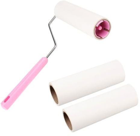 SHINEOFI 90 Sheets Removable Sticky Roller Paper Hair Sticker Lint Pet Hair Remover Accessories Adhesive Lint Roller Paper for Clothes Furniture Sofas and Carpets