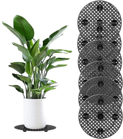 QINGYIWL 6 unidades de 30 cm para macetas, soporte de malla de drenaje, rejilla de drenaje para plantas, macetas de malla de plástico, almohadillas de malla, alfombrilla redonda para interior
