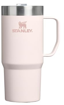STANLEY 1913 Everyday Suburban Travel Mug 0.47L - Rose Quartz | Hält 1,5 Std. heiß - Kühlt 5 Std. - 20 Std. eisgekühlt - BPA-frei - Spülmaschinenfest - Edelstahl