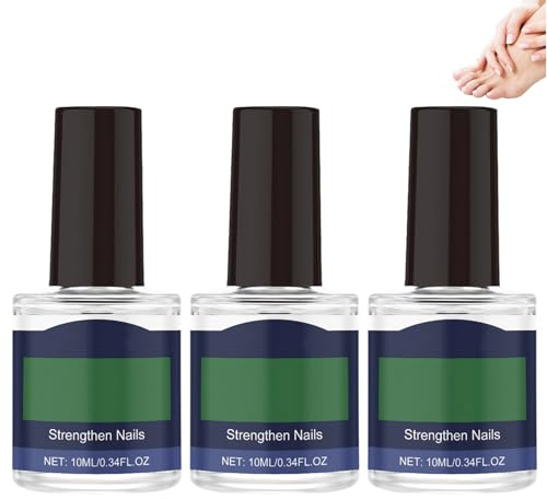 Nagelhårdare, nagelförstärkare för svaga och skadade naglar, anti-bräcklighetsvård för daglig användning, djup fuktkräm och reparation, med naturliga ingredienser (3 st)