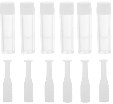 CALLARON Herramienta de 6 Piezas para Lentes de Contacto con Ventosa, Estuche Vacío de Color Claro, Accesorio de Succión para Insertar y Remover Lentillas, Adecuado para Viaje y Cuidado