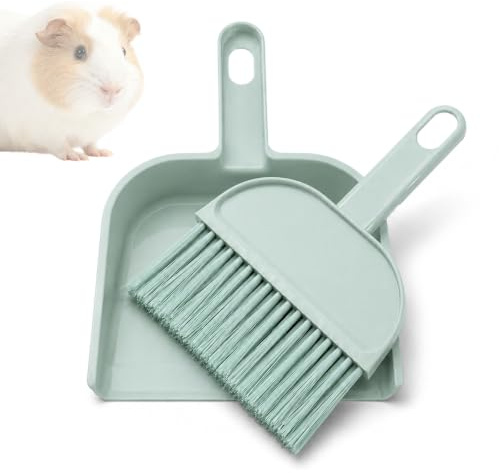 Mini Pelle et Balayette Kit pour Lapin, Hamster et Petits Animaux - Accessoires Lapin avec Brosse Lapin pour Cage à Hamster et Entretien de Cage Cochon d’Inde