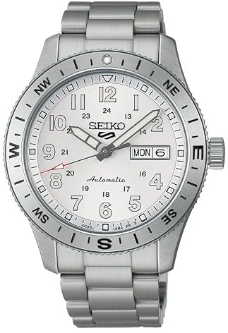 Seiko Orologio automatico in acciaio, stile sportivo, con giorno e data, modello HDB007K1