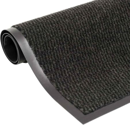 vidaXL Tappeto Antipolvere Trapuntato 120x180cm Nero Zerbino Puliscipiedi