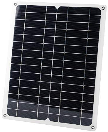 Portable Solar Charger,25W DC 18V/5V Dual USB High Conversion Solar Power Bank Panel for Camping Travelling Car Boat Charger