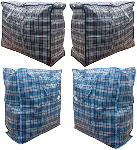 Dealfuchs24 XXL Aufbewahrungstasche Transporttasche Einkaufstasche Umzugstasche Allzwecktasche Stückzahl auswählbar (4 Stück)