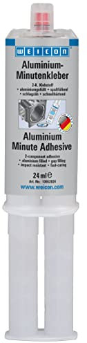 WEICON Aluminium-Minutenkleber 24 ml, schnellhärtender 2-Komponenten Epoxid-Klebstoff, hochfester Aluminiumkleber