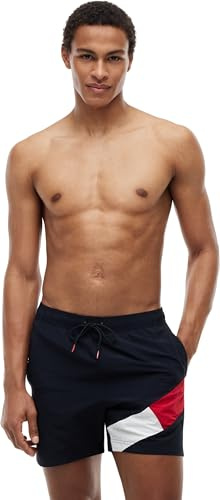 Tommy Hilfiger Pantaloncino da Bagno Uomo SF Medium Drawstring Lunghezza Media, Blu (Desert Sky), XL