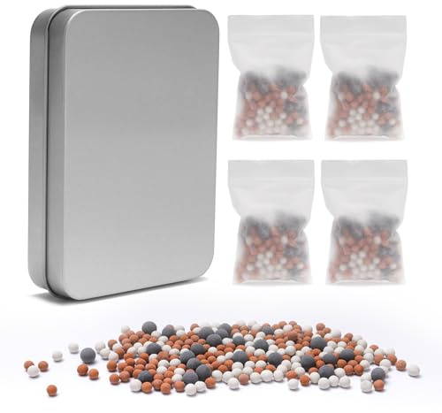 YEAUPE Shower Filter,4 Pack Shower Head Filter for Hard Water,Replacement Shower Water Filter to Remove Chlorine Fluoride Impurities,PH Balance Mineral Balls Showerhead Filter