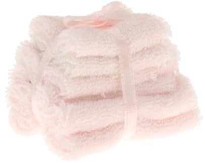 MagiDeal 1:12 Puppenhaus Miniatur Handtuch Badetuch Haufen Lebensszene Spielzeug Exquisites Modell DIY Projekte Badezimmer Handtuch Set Gesichtshandtuch Set, Rosa