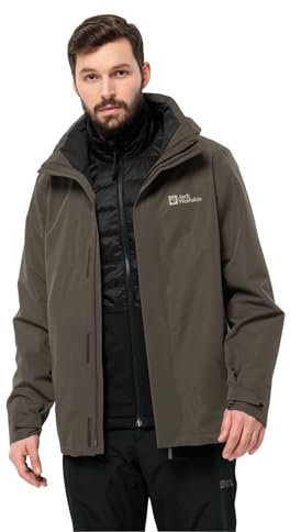 Jack Wolfskin Herren Luntal 3in1 Jkt M, Cold Coffee, M EU