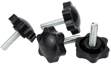 5-10PCcs M5 M6 M8 Sternform Gewinde Klemmgriff Bolzen Bakelit Handknopf Anziehschraube Industrieausrüstung Kunststoff Stahl (Color : 5PCS, Size : M8x40 D38)